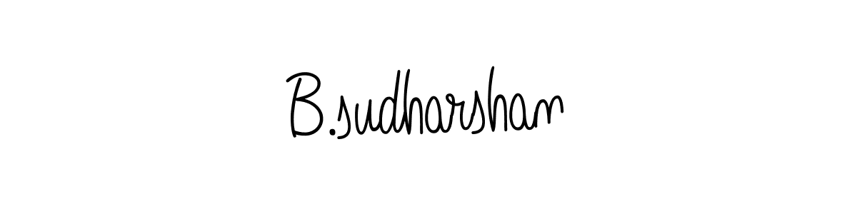 Make a beautiful signature design for name B.sudharshan. With this signature (Angelique-Rose-font-FFP) style, you can create a handwritten signature for free. B.sudharshan signature style 5 images and pictures png