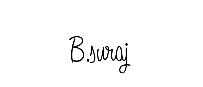 The best way (Angelique-Rose-font-FFP) to make a short signature is to pick only two or three words in your name. The name B.suraj include a total of six letters. For converting this name. B.suraj signature style 5 images and pictures png