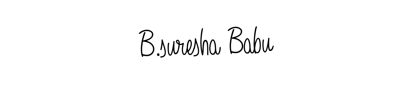 How to make B.suresha Babu signature? Angelique-Rose-font-FFP is a professional autograph style. Create handwritten signature for B.suresha Babu name. B.suresha Babu signature style 5 images and pictures png