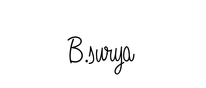 How to make B.surya signature? Angelique-Rose-font-FFP is a professional autograph style. Create handwritten signature for B.surya name. B.surya signature style 5 images and pictures png