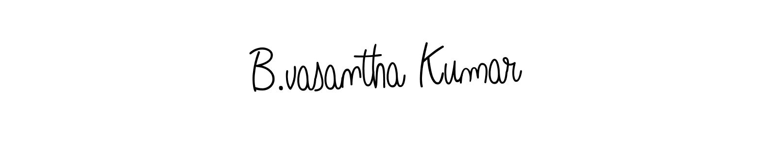 Make a beautiful signature design for name B.vasantha Kumar. With this signature (Angelique-Rose-font-FFP) style, you can create a handwritten signature for free. B.vasantha Kumar signature style 5 images and pictures png