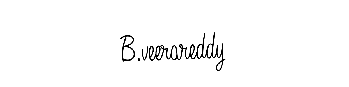 How to make B.veerareddy name signature. Use Angelique-Rose-font-FFP style for creating short signs online. This is the latest handwritten sign. B.veerareddy signature style 5 images and pictures png