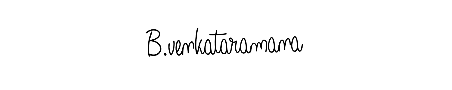 Use a signature maker to create a handwritten signature online. With this signature software, you can design (Angelique-Rose-font-FFP) your own signature for name B.venkataramana. B.venkataramana signature style 5 images and pictures png