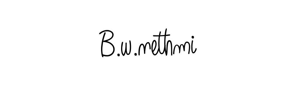 B.w.nethmi stylish signature style. Best Handwritten Sign (Angelique-Rose-font-FFP) for my name. Handwritten Signature Collection Ideas for my name B.w.nethmi. B.w.nethmi signature style 5 images and pictures png