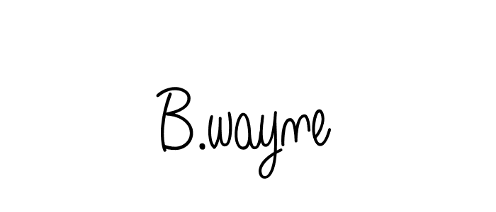 Make a beautiful signature design for name B.wayne. With this signature (Angelique-Rose-font-FFP) style, you can create a handwritten signature for free. B.wayne signature style 5 images and pictures png