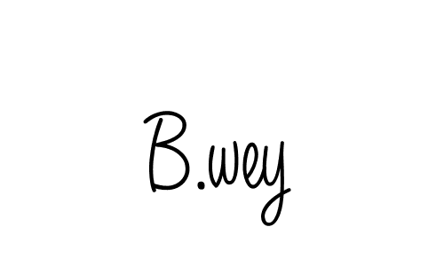 The best way (Angelique-Rose-font-FFP) to make a short signature is to pick only two or three words in your name. The name B.wey include a total of six letters. For converting this name. B.wey signature style 5 images and pictures png