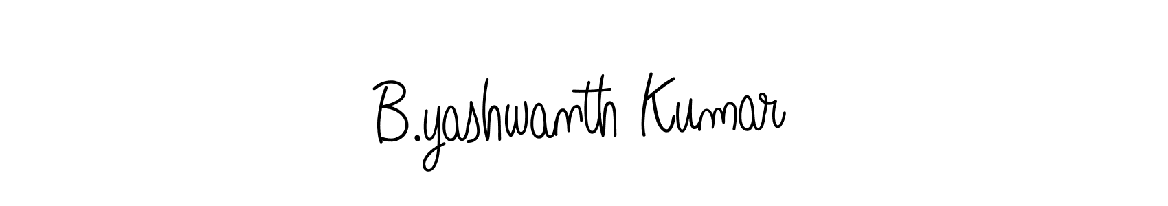 Make a beautiful signature design for name B.yashwanth Kumar. With this signature (Angelique-Rose-font-FFP) style, you can create a handwritten signature for free. B.yashwanth Kumar signature style 5 images and pictures png