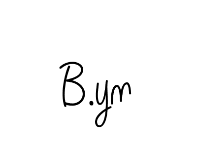 How to make B.yn name signature. Use Angelique-Rose-font-FFP style for creating short signs online. This is the latest handwritten sign. B.yn signature style 5 images and pictures png