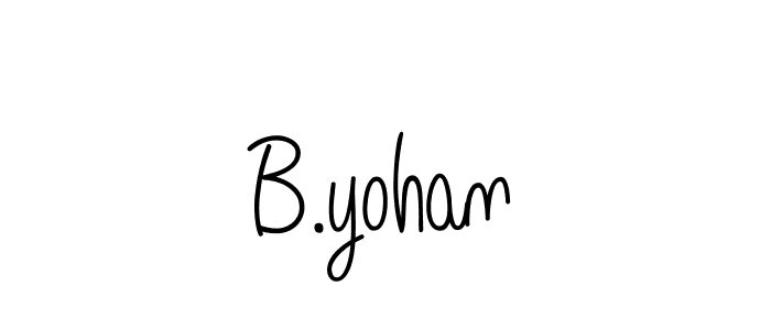 How to make B.yohan signature? Angelique-Rose-font-FFP is a professional autograph style. Create handwritten signature for B.yohan name. B.yohan signature style 5 images and pictures png