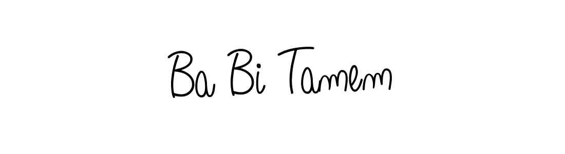 The best way (Angelique-Rose-font-FFP) to make a short signature is to pick only two or three words in your name. The name Ba Bi Tamem include a total of six letters. For converting this name. Ba Bi Tamem signature style 5 images and pictures png
