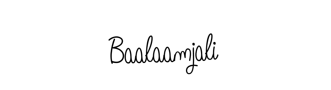 Design your own signature with our free online signature maker. With this signature software, you can create a handwritten (Angelique-Rose-font-FFP) signature for name Baalaamjali. Baalaamjali signature style 5 images and pictures png