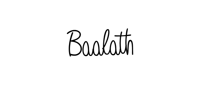 Design your own signature with our free online signature maker. With this signature software, you can create a handwritten (Angelique-Rose-font-FFP) signature for name Baalath. Baalath signature style 5 images and pictures png