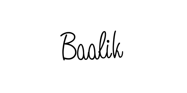 How to make Baalik name signature. Use Angelique-Rose-font-FFP style for creating short signs online. This is the latest handwritten sign. Baalik signature style 5 images and pictures png