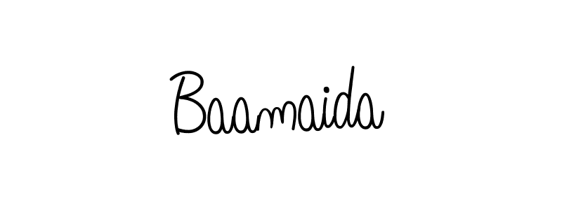 How to make Baamaida name signature. Use Angelique-Rose-font-FFP style for creating short signs online. This is the latest handwritten sign. Baamaida signature style 5 images and pictures png