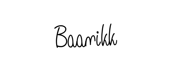 How to Draw Baanikk signature style? Angelique-Rose-font-FFP is a latest design signature styles for name Baanikk. Baanikk signature style 5 images and pictures png