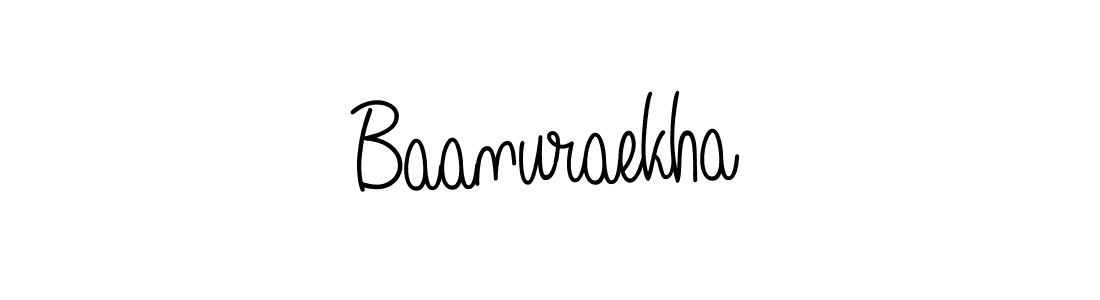 Use a signature maker to create a handwritten signature online. With this signature software, you can design (Angelique-Rose-font-FFP) your own signature for name Baanuraekha. Baanuraekha signature style 5 images and pictures png