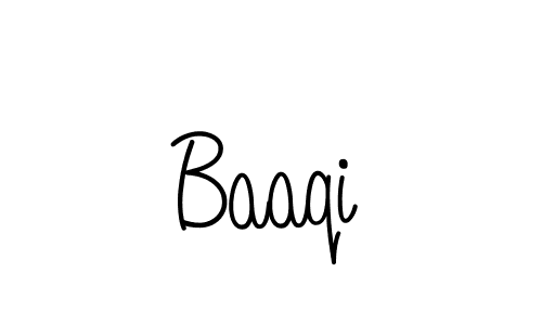 Make a beautiful signature design for name Baaqi. With this signature (Angelique-Rose-font-FFP) style, you can create a handwritten signature for free. Baaqi signature style 5 images and pictures png