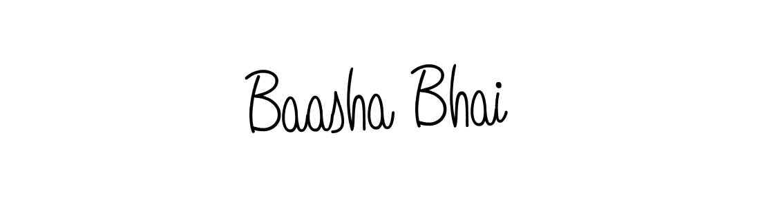 Use a signature maker to create a handwritten signature online. With this signature software, you can design (Angelique-Rose-font-FFP) your own signature for name Baasha Bhai. Baasha Bhai signature style 5 images and pictures png