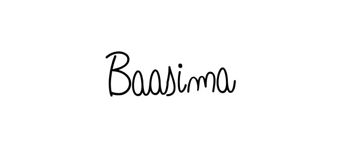 Design your own signature with our free online signature maker. With this signature software, you can create a handwritten (Angelique-Rose-font-FFP) signature for name Baasima. Baasima signature style 5 images and pictures png