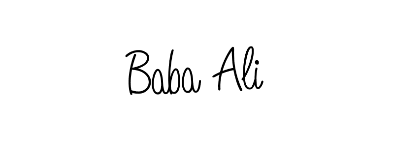 Baba Ali stylish signature style. Best Handwritten Sign (Angelique-Rose-font-FFP) for my name. Handwritten Signature Collection Ideas for my name Baba Ali. Baba Ali signature style 5 images and pictures png
