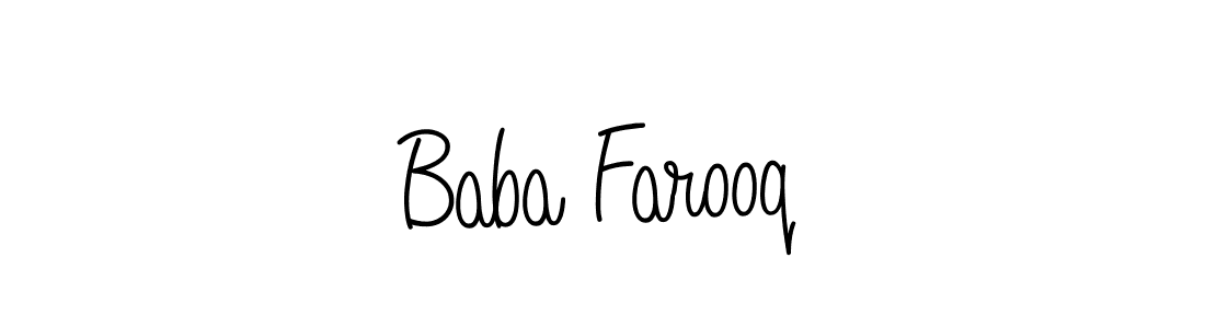 Baba Farooq stylish signature style. Best Handwritten Sign (Angelique-Rose-font-FFP) for my name. Handwritten Signature Collection Ideas for my name Baba Farooq. Baba Farooq signature style 5 images and pictures png
