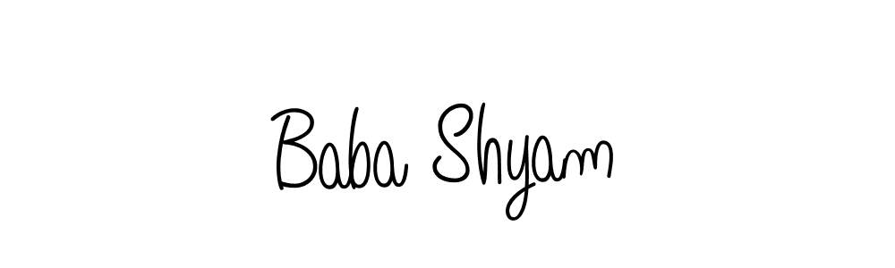 Design your own signature with our free online signature maker. With this signature software, you can create a handwritten (Angelique-Rose-font-FFP) signature for name Baba Shyam. Baba Shyam signature style 5 images and pictures png