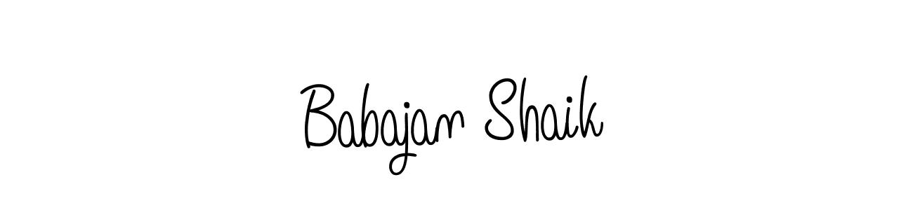 Babajan Shaik stylish signature style. Best Handwritten Sign (Angelique-Rose-font-FFP) for my name. Handwritten Signature Collection Ideas for my name Babajan Shaik. Babajan Shaik signature style 5 images and pictures png