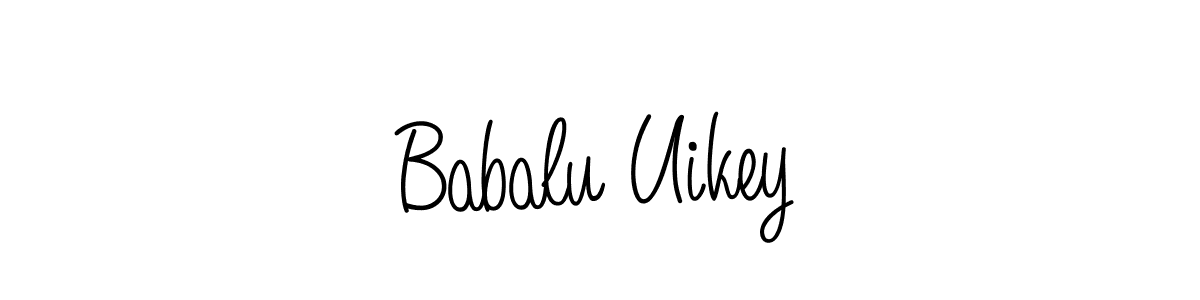 The best way (Angelique-Rose-font-FFP) to make a short signature is to pick only two or three words in your name. The name Babalu Uikey include a total of six letters. For converting this name. Babalu Uikey signature style 5 images and pictures png