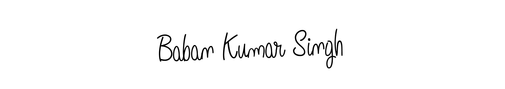 Make a beautiful signature design for name Baban Kumar Singh. With this signature (Angelique-Rose-font-FFP) style, you can create a handwritten signature for free. Baban Kumar Singh signature style 5 images and pictures png