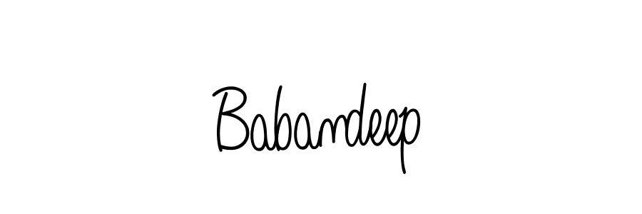 Make a beautiful signature design for name Babandeep. With this signature (Angelique-Rose-font-FFP) style, you can create a handwritten signature for free. Babandeep signature style 5 images and pictures png