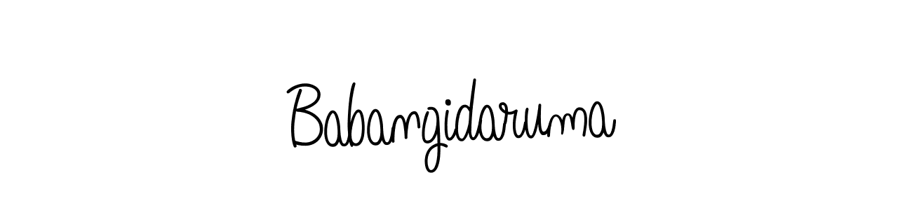 Create a beautiful signature design for name Babangidaruma. With this signature (Angelique-Rose-font-FFP) fonts, you can make a handwritten signature for free. Babangidaruma signature style 5 images and pictures png