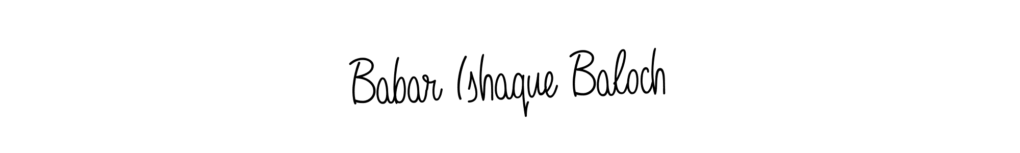 How to make Babar Ishaque Baloch name signature. Use Angelique-Rose-font-FFP style for creating short signs online. This is the latest handwritten sign. Babar Ishaque Baloch signature style 5 images and pictures png