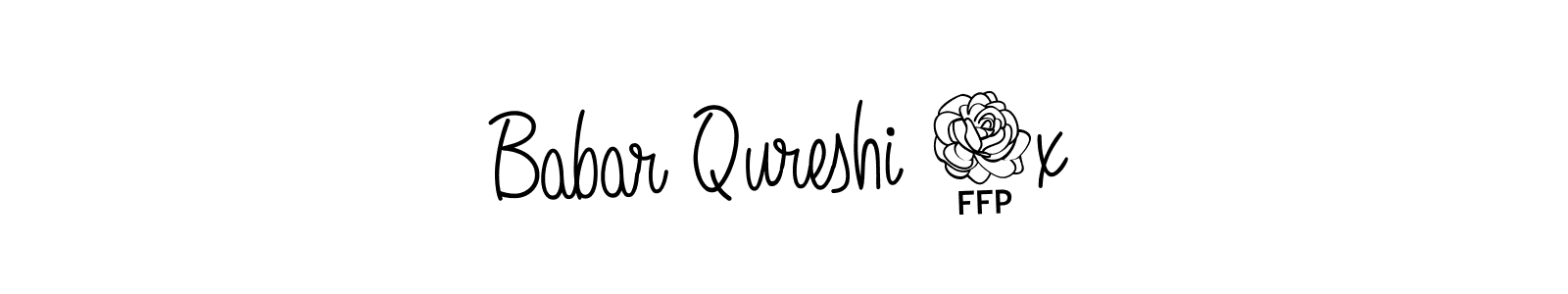 Babar Qureshi 7x stylish signature style. Best Handwritten Sign (Angelique-Rose-font-FFP) for my name. Handwritten Signature Collection Ideas for my name Babar Qureshi 7x. Babar Qureshi 7x signature style 5 images and pictures png