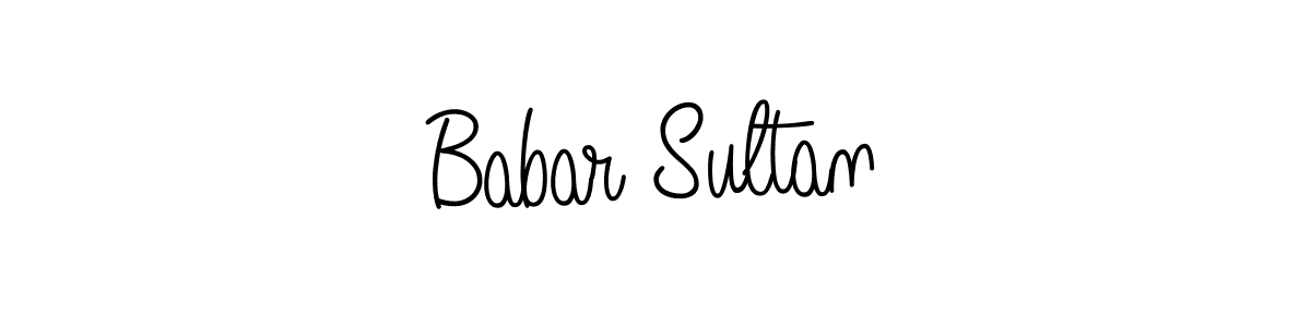 You should practise on your own different ways (Angelique-Rose-font-FFP) to write your name (Babar Sultan) in signature. don't let someone else do it for you. Babar Sultan signature style 5 images and pictures png