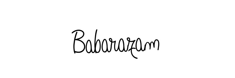 Babarazam stylish signature style. Best Handwritten Sign (Angelique-Rose-font-FFP) for my name. Handwritten Signature Collection Ideas for my name Babarazam. Babarazam signature style 5 images and pictures png
