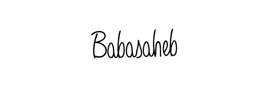 Make a beautiful signature design for name Babasaheb. With this signature (Angelique-Rose-font-FFP) style, you can create a handwritten signature for free. Babasaheb signature style 5 images and pictures png