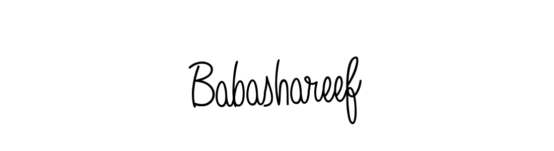 Make a beautiful signature design for name Babashareef. With this signature (Angelique-Rose-font-FFP) style, you can create a handwritten signature for free. Babashareef signature style 5 images and pictures png