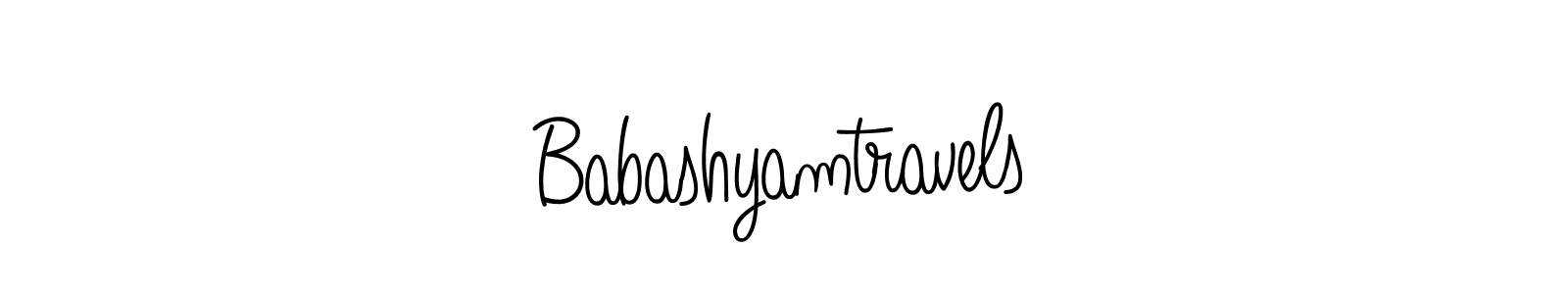 How to make Babashyamtravels name signature. Use Angelique-Rose-font-FFP style for creating short signs online. This is the latest handwritten sign. Babashyamtravels signature style 5 images and pictures png