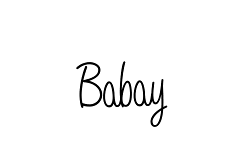 How to make Babay name signature. Use Angelique-Rose-font-FFP style for creating short signs online. This is the latest handwritten sign. Babay signature style 5 images and pictures png