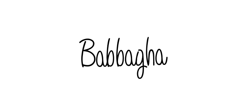 Make a beautiful signature design for name Babbagha. With this signature (Angelique-Rose-font-FFP) style, you can create a handwritten signature for free. Babbagha signature style 5 images and pictures png