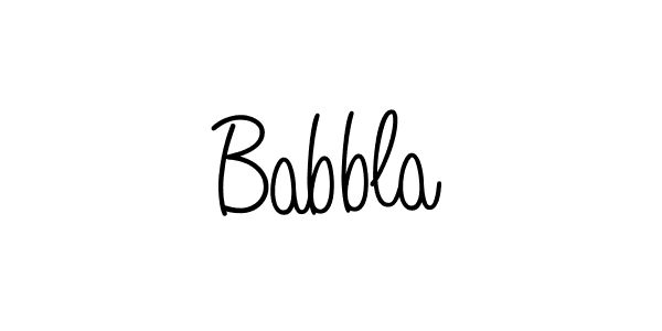 Design your own signature with our free online signature maker. With this signature software, you can create a handwritten (Angelique-Rose-font-FFP) signature for name Babbla. Babbla signature style 5 images and pictures png