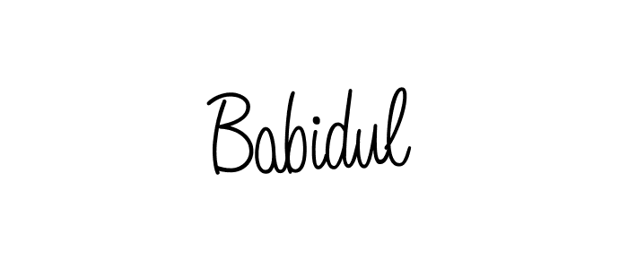 Create a beautiful signature design for name Babidul. With this signature (Angelique-Rose-font-FFP) fonts, you can make a handwritten signature for free. Babidul signature style 5 images and pictures png