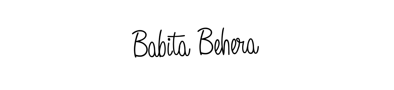 Design your own signature with our free online signature maker. With this signature software, you can create a handwritten (Angelique-Rose-font-FFP) signature for name Babita Behera. Babita Behera signature style 5 images and pictures png