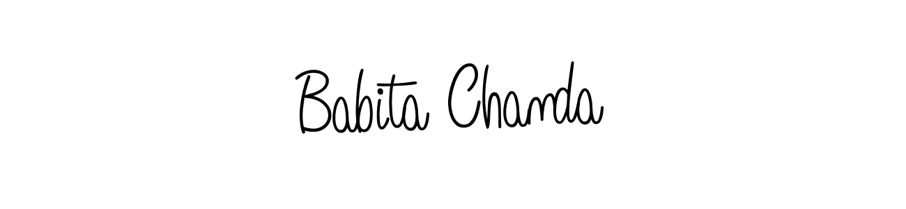 Design your own signature with our free online signature maker. With this signature software, you can create a handwritten (Angelique-Rose-font-FFP) signature for name Babita Chanda. Babita Chanda signature style 5 images and pictures png
