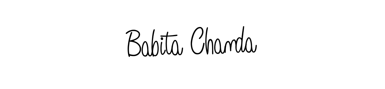 Design your own signature with our free online signature maker. With this signature software, you can create a handwritten (Angelique-Rose-font-FFP) signature for name Babita Chanda. Babita Chanda signature style 5 images and pictures png