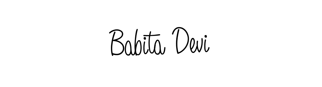 How to Draw Babita Devi signature style? Angelique-Rose-font-FFP is a latest design signature styles for name Babita Devi. Babita Devi signature style 5 images and pictures png