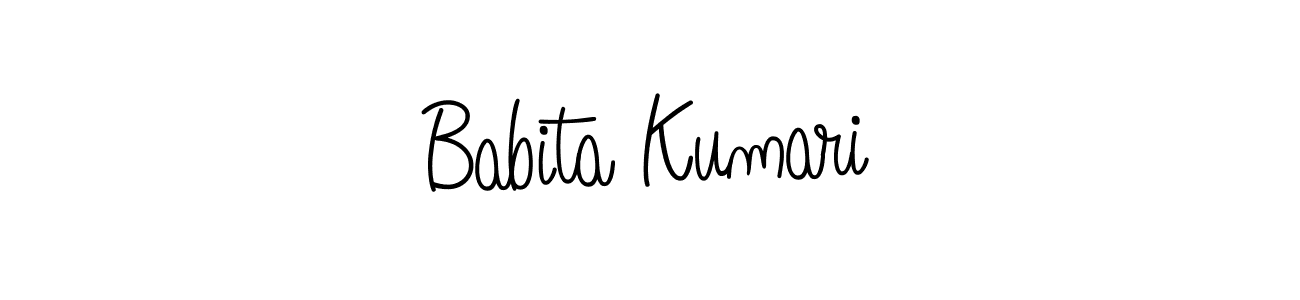 Design your own signature with our free online signature maker. With this signature software, you can create a handwritten (Angelique-Rose-font-FFP) signature for name Babita Kumari. Babita Kumari signature style 5 images and pictures png
