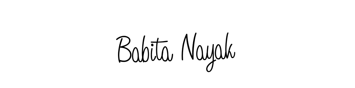 Create a beautiful signature design for name Babita Nayak. With this signature (Angelique-Rose-font-FFP) fonts, you can make a handwritten signature for free. Babita Nayak signature style 5 images and pictures png