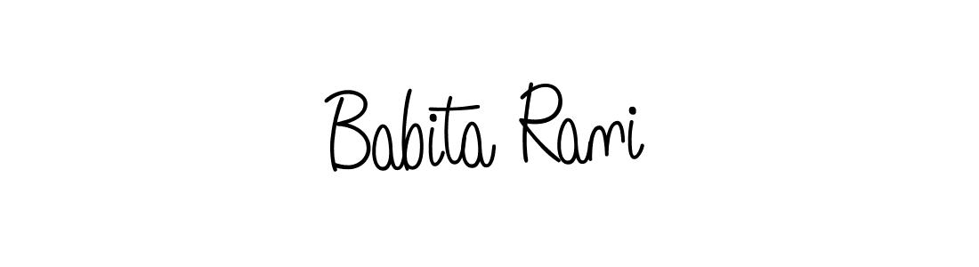Angelique-Rose-font-FFP is a professional signature style that is perfect for those who want to add a touch of class to their signature. It is also a great choice for those who want to make their signature more unique. Get Babita Rani name to fancy signature for free. Babita Rani signature style 5 images and pictures png