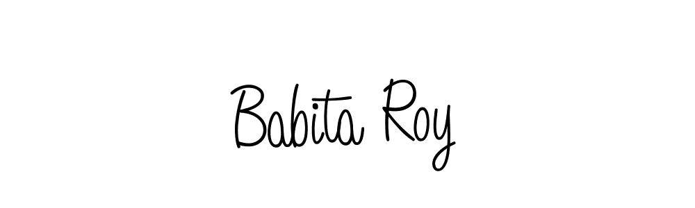 How to make Babita Roy name signature. Use Angelique-Rose-font-FFP style for creating short signs online. This is the latest handwritten sign. Babita Roy signature style 5 images and pictures png